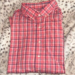 Vineyard Vines Pink and Blue Plaid Shirt